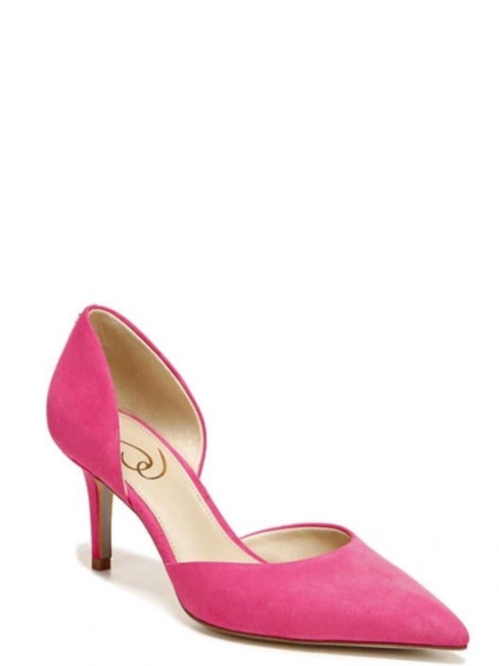 Sam Edelman Viv Pointed Toe D'Orsay Slip-On Pumps Pink Size